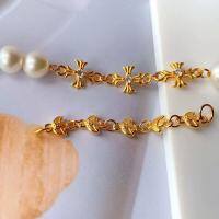 wholesale Sterling Silver Gold Plated Chrome Hearts Ingot Chain DIY Bracelet Necklace Accessory Extension Chain Double Loop Chain-A Chrome Hearts chain