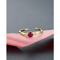 wholesale S925 Silver Zircon Inlaid Gold-Tone Korean Style Ethereal Fashion Elegant Adjustable Ring Wholesale-0-2