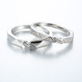 Sterling Silver 1 Carat Moissanite Couple's Ring Proposal Birthday Gift-0-3