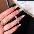 wholesale S925 Sterling Silver Snake Ring for Women, Index Finger Spiritual Snake Zodiac Snake Light Luxury High-end Fashionable Unisex Adjustable Open Ring-0-10