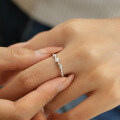 S925 Sterling Silver Hip-Hop Asymmetrical Stacking Ring with Moissanite-0-1