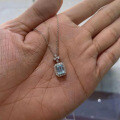 925 Silver 2021 New Aquamarine Natural Topaz Pendant Necklace Women's Light Luxury Design-0-1