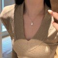 wholesale 925 Sterling Silver Cross-Border New Chinese Style Women's Ice Crystal Gourd Pendant Necklace, Artistic and Exquisite Collarbone Chain Jewelry-0-3