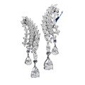wholesale S925 Metal European & American New Style 6*8mm Ice-Cut High-Carbon White Diamond Water Drop Earrings-0-4