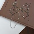 wholesale S925 Sterling Silver Rice Grain Olive Bead Silver Necklace for Women, Simple and Minimalist Layering Collarbone Chain for Spring and Summer with a Premium Feel-0-1