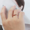 wholesale 925 Sterling Silver Japanese-style Light Luxury Jewelry Sexy Red Lips Minimalist Ring Heart Ring for Women, Versatile-0-2