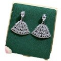 wholesale 925 Sterling Silver Exquisitely Set with High-Carbon Diamond White Diamond Noble Vintage Silver Hypoallergenic Earrings-0-4