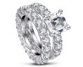 S925 Sterling Silver Square Zircon Ring, Cross-border Supply, Flashy & Minimalist Style-0-15