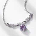wholesale S925 Sterling Silver New Twist Braided Alexandrite Necklace Minimalist Style Jewelry Wholesale-0-2