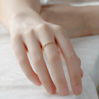 wholesale [9K Gold] Yili Jewelry Manufacturer Wholesale Fashion Commuter Simple Geometric Moissanite Ring-Moissanite Ring Mido No. 7