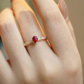 wholesale S925 Sterling Silver All-Over Red Elk with Bow Ring, Trendy and Versatile Daily Wear Pinky Ring-0-1