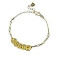 wholesale Metal material, Zhuo Zhifan Jewelry Xiaohongshu same style Five Emperor Coins new Chinese national trend high sparkle crushed ice money bracelet for women-0-4