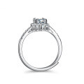 S925 Silver Oval-Cut Moissanite One-Carat Ring for Women-0-1