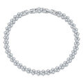 wholesale S925 silver irregular V-shaped bracelet fully set with 25mm round moissanite stones-0-0