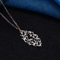 wholesale S925 silver gold-plated hollow tulip floral pendant, fashionable and elegant lace necklace-0-0