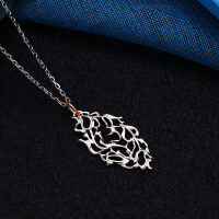 wholesale S925 silver gold-plated hollow tulip floral pendant, fashionable and elegant lace necklace-Tulip Hollow Pendant - Without Chain>925 Silver