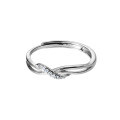 wholesale S925 Silver Nalan Ring for Women, Korean Style, Elegant and Simple, Fresh and Delicate, Twisted Line with Inlaid Diamond Jewelry J9810-0-4