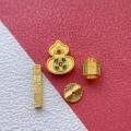 wholesale Gold-plated 925 ancient silver components with enamel six-syllable mantra barrel bead gourd pendant Tian Guan Ci Fu straight tube DIY-0-2