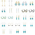 wholesale [S925 Sterling Silver] GME Set Fresh and Sophisticated Fashion Internet-Famous Turquoise Tassel Earring Accessories-0-0