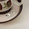 wholesale S925 Sterling Silver Korean Ins Minimalist Style Simple and Chic Triangular Elegant Stud Earrings, Versatile and Understated-0-1