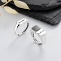 wholesale S925 Sterling Silver Geometric Alphabet Lucky Ring, Hong Kong Style Streetwear Trendy Luxury Versatile Index Finger Ring-0-0