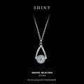 925 Sterling Silver Waterdrop Necklace Minimalist Pendant Collarbone Chain-0-4