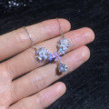 925 Silver Moissanite Pendant Necklace, Floral Drip Design, Cross-border New Wholesale-0-1