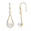 Metal Classic Princess Pearl Zircon Earrings, Cross-Border Best-Seller-0-13
