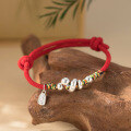 wholesale 999 Silver Nalan Literary Retro Chinese Style Exquisitely Designed Small Snake Red String Bracelet S7570-0-2