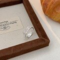 wholesale S925 Sterling Silver Korean Style Lace Ring for Women, Small and Exquisite, Light Luxury Fashion, Forest Style Minimalist Wind Ring for Food-0-4