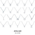 wholesale 925 Sterling Silver 26 Letter Necklace Light Luxury High-End Sense Pendant Necklace with Diamond-Encrusted Letters for Women Cross-Border E-Commerce Jewelry-0-0