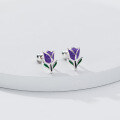 wholesale S925 Sterling Silver Tulip Thread Earrings, Ins-style Design, Unique and Exquisite Ear Jewelry M04337-0-8