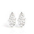 wholesale Platinum-plated 925 silver, Dunli exquisitely crafted openwork floral earrings, designed to be paired with any ear stud for DIY ear accessories-0-4