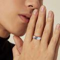 wholesale S925 Sterling Silver Trendy Wide Band Ring for Men, Premium Cross-Border Bestseller-0-2