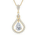 S925 Sterling Silver D-Color Moissanite Rotating Pendant Necklace-0-10