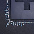 wholesale S925 Silver Luxury Natural Topaz Statement Necklace with European and American High-End Sensibility, Inlaid with Sapphire, Agate, and Garnet-0-1