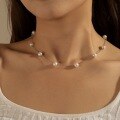 wholesale S925 Sterling Silver High-End White Shell Pearl Series Design Fashion Elegant Women's Choker Necklace-0-2