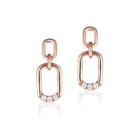 wholesale 14K rose gold, 9K yellow gold, 18K white gold with moissanite diamond earrings-White Gold 9K-Moissanite