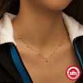 wholesale S925 Sterling Silver Classic Evil Eye Zircon Collar Necklace,。-0-1