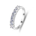 wholesale S925 Silver Cross-Border Best-Selling Half-Circle Seven Princess Pave Zirconia Ring for Women Wholesale-0-4