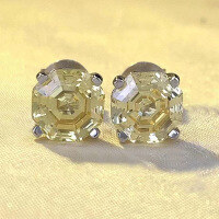 wholesale S925 Silver New Eight Diagram Shape 8*8mm High Carbon Zirconia Stud Earrings Hot Selling in Europe and America-E336 White Diamond &gt;925 Silver
