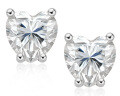 Sterling Silver Square Moissanite Stud Earrings for Women-0-9