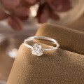 wholesale 999 Silver Ring, Fresh and Sweet Ins Style, Niche Design Camellia Flower Ring R02415-0-4