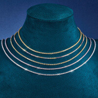 wholesale 925 Sterling Silver Tennis Chain Zircon Necklace for Women, High-End Sense Collarbone Chain, Hip-Hop Cross-Border Hot Selling in Europe and America, Factory Ready Stock-Platinum-white zirconium (5.1in+1.6in) 925 silver