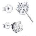wholesale 925 Sterling Silver Four-prong Setting Zircon Earrings Women's Cross-border Ins Advanced Design Versatile Ear Jewelry-0-5