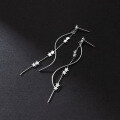 wholesale S925 silver Korean wave star tassel line earrings summer elegant women's earrings M01931-0-3