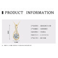 S925 Sterling Silver D Color Moissanite Teardrop Pendant Necklace-0-5