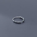 wholesale S925 Silver Nalan Ring for Women, Korean Style, Elegant and Simple, Small and Fresh, Smooth Bead, Sweet Halo Jewelry J9539-0-0