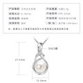 Metal Chain Freshwater Pearl Necklace with Hidden Pendant-0-26