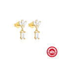 wholesale S925 Sterling Silver Vintage Pearl Earrings for Women, Small Drop Style with Rhinestones and Elegant Tassel Design-0-5